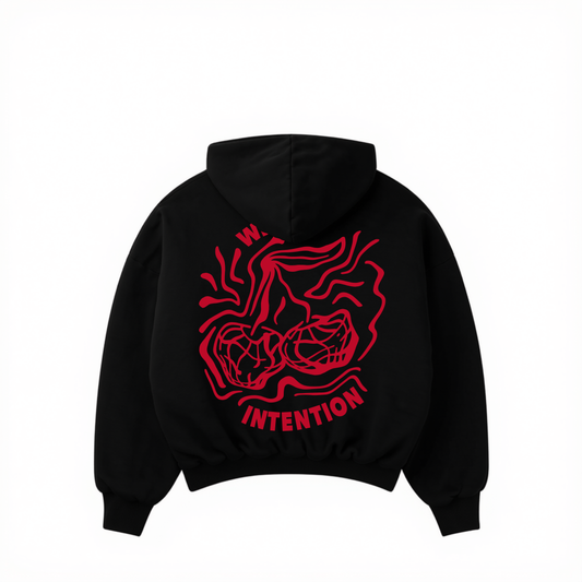 Oversize Cherry Sweater - Black