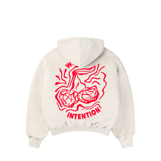 Oversized Cherry Sweater - White
